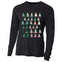 Festive Christmas Trees Patterns Mash Up Cooling Performance Long Sleeve Crew
