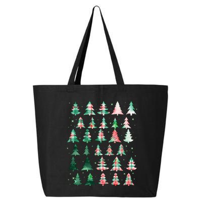 Festive Christmas Trees Patterns Mash Up 25L Jumbo Tote