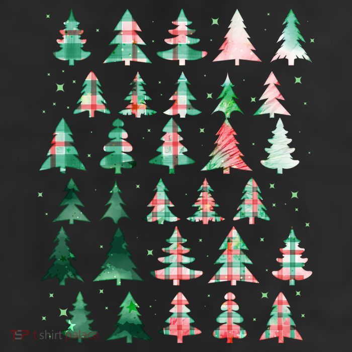 Festive Christmas Trees Patterns Mash Up 25L Jumbo Tote