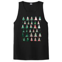 Festive Christmas Trees Patterns Mash Up PosiCharge Competitor Tank