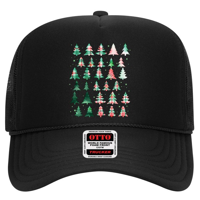 Festive Christmas Trees Patterns Mash Up Trucker Hat
