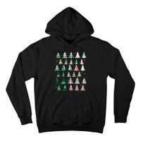 Festive Christmas Trees Patterns Mash Up Tall Hoodie