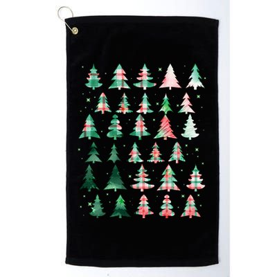 Festive Christmas Trees Patterns Mash Up Golf Towel