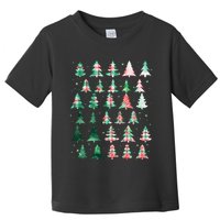 Festive Christmas Trees Patterns Mash Up Toddler T-Shirt