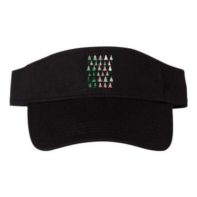 Festive Christmas Trees Patterns Mash Up Valucap Bio-Washed Visor