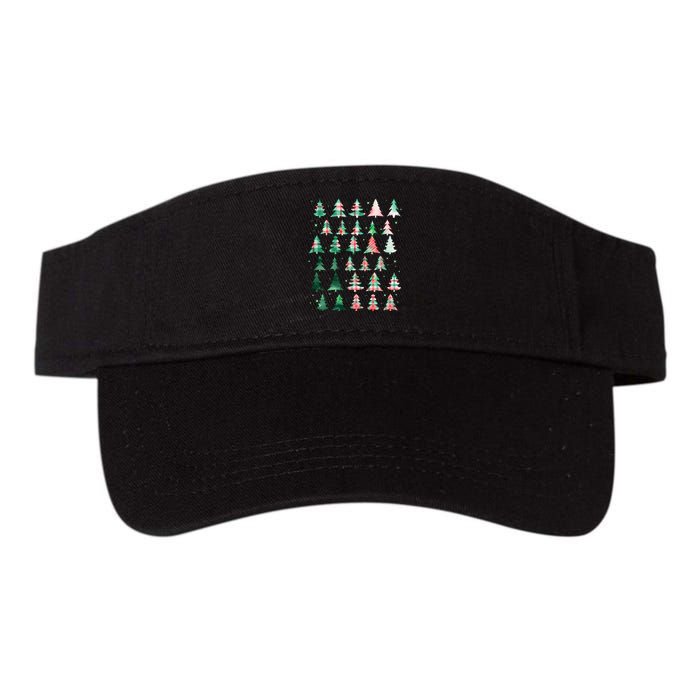 Festive Christmas Trees Patterns Mash Up Visor