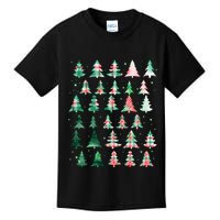 Festive Christmas Trees Patterns Mash Up Kids T-Shirt