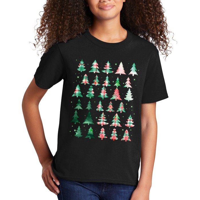Festive Christmas Trees Patterns Mash Up Kids T-Shirt