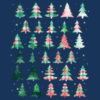 Festive Christmas Trees Patterns Mash Up Infant Baby Jersey Bodysuit
