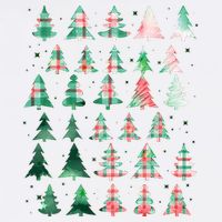 Festive Christmas Trees Patterns Mash Up Garment-Dyed Sweatshirt