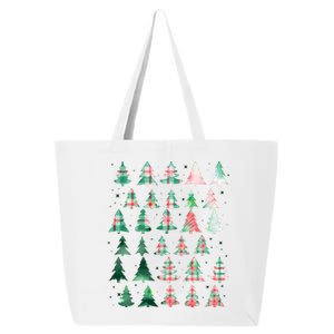 Festive Christmas Trees Patterns Mash Up 25L Jumbo Tote