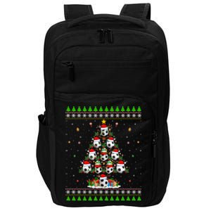 Football Christmas Tree Ugly Sweater Santa Football Xmas Gift Impact Tech Backpack