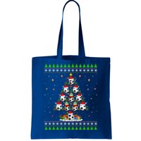 Football Christmas Tree Ugly Sweater Santa Football Xmas Gift Tote Bag