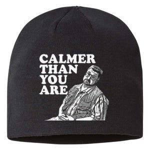 Funny Calmer Than You Are Sustainable Beanie