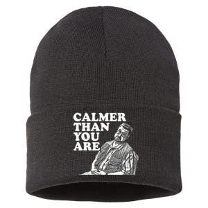 Funny Calmer Than You Are Sustainable Knit Beanie