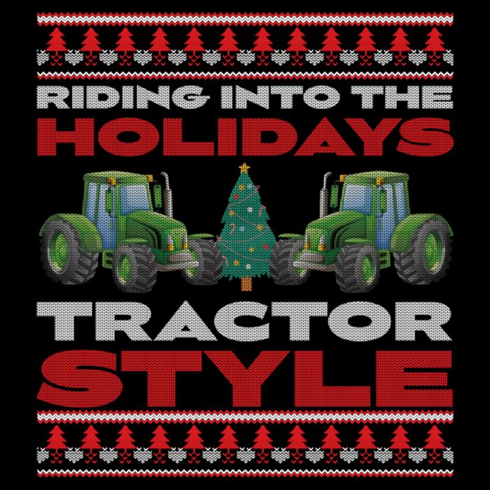 Funny Christmas Tractor Xmas Tractor Holiday Farm Truck Driver Flatbill Hat