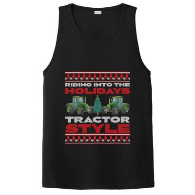 Funny Christmas Tractor Xmas Tractor Holiday Farm Truck Driver PosiCharge Competitor Tank