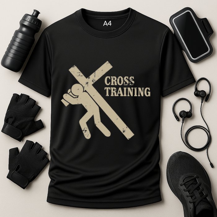 Funny Cross Training Religious Weightlifting Exercise Cooling Performance Crew T-Shirt