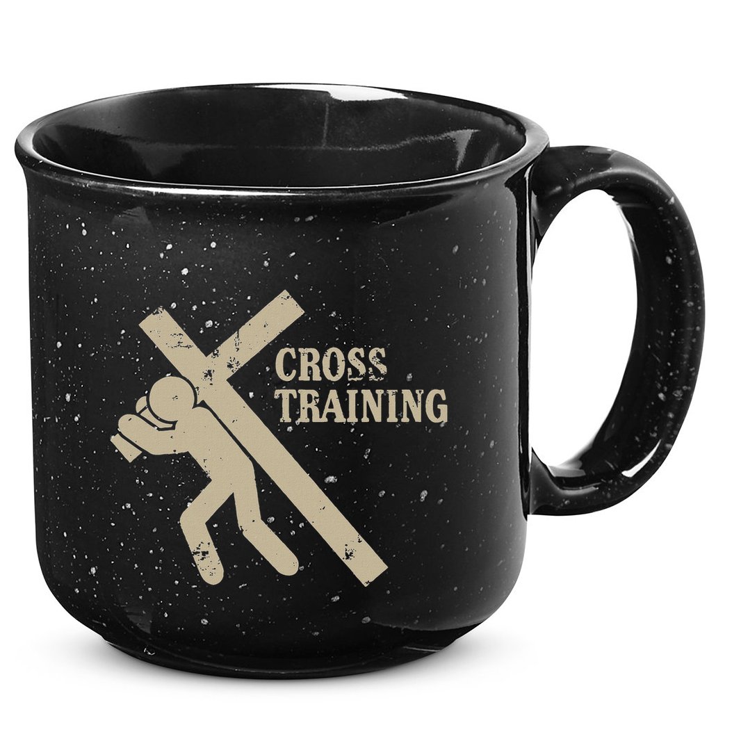Funny Cross Training Religious Weightlifting Exercise 15oz Campfire Ceramic Mug