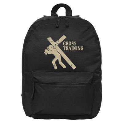 Funny Cross Training Religious Weightlifting Exercise 16 in Basic Backpack