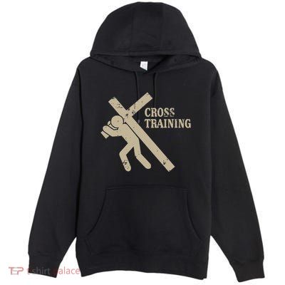Funny Cross Training Religious Weightlifting Exercise Premium Pullover Hoodie