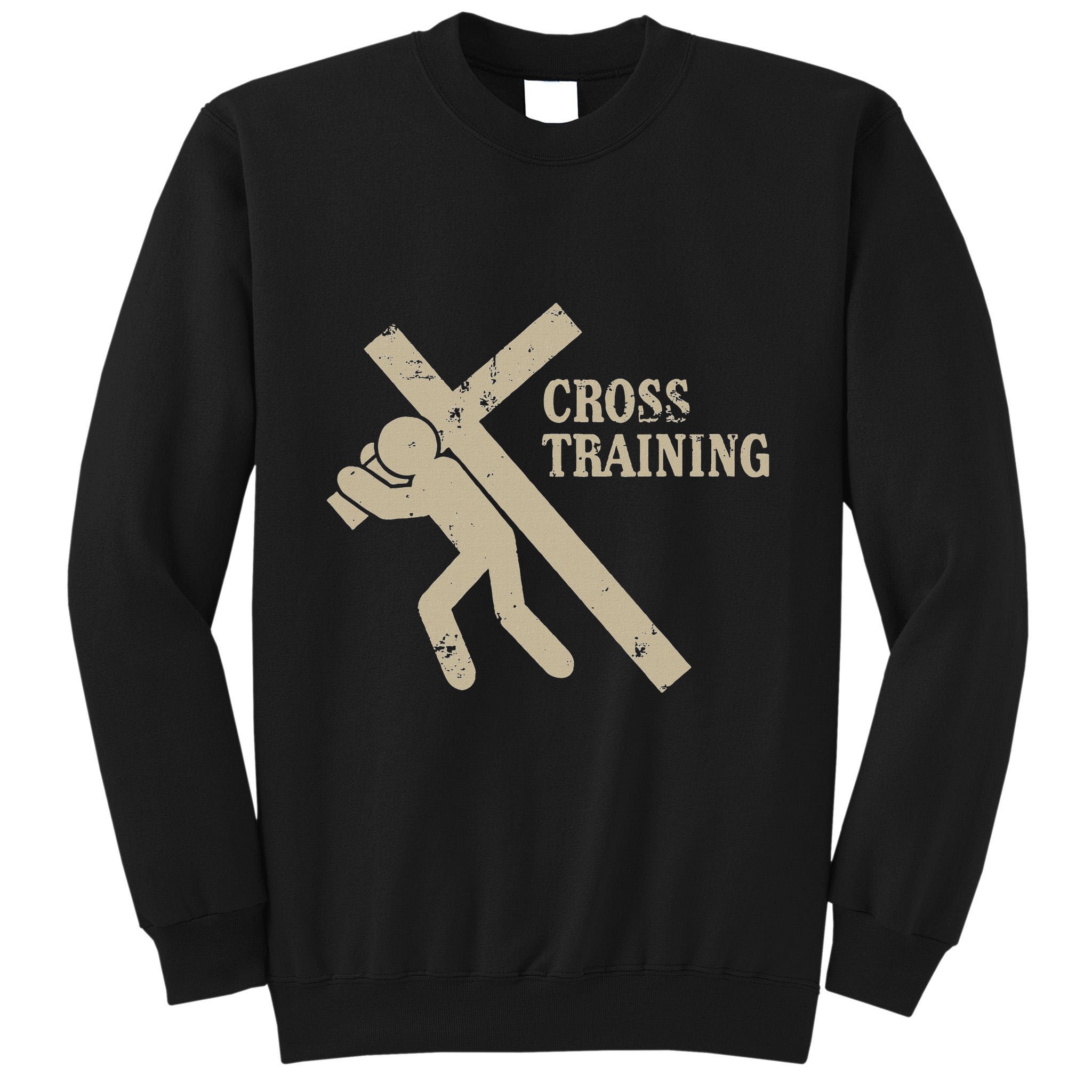 Funny Cross Training Religious Weightlifting Exercise Tall Sweatshirt
