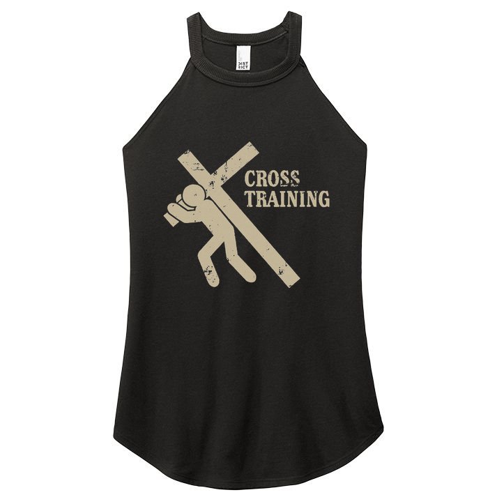 Funny Cross Training Religious Weightlifting Exercise Women's Perfect Tri Rocker Tank
