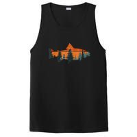 Funny Camping Trout Fly Fishing Nature Outdoor Fisherman Gift PosiCharge Competitor Tank