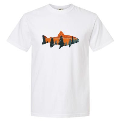 Funny Camping Trout Fly Fishing Nature Outdoor Fisherman Gift Garment-Dyed Heavyweight T-Shirt