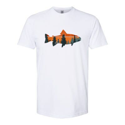 Funny Camping Trout Fly Fishing Nature Outdoor Fisherman Gift Softstyle® CVC T-Shirt