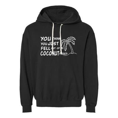 Funny Coconut Tree Kamala Harris Political Humor Garment-Dyed Fleece Hoodie