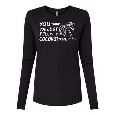 Funny Coconut Tree Kamala Harris Political Humor Womens Cotton Relaxed Long Sleeve T-Shirt