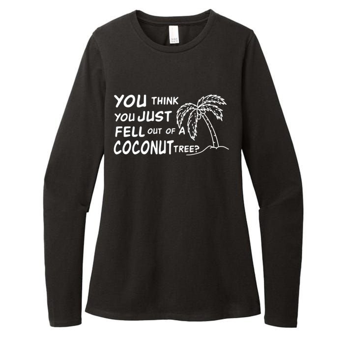 Funny Coconut Tree Kamala Harris Political Humor Womens CVC Long Sleeve Shirt