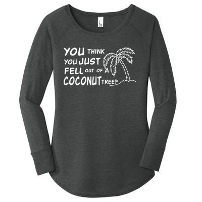 Funny Coconut Tree Kamala Harris Political Humor Women's Perfect Tri Tunic Long Sleeve Shirt