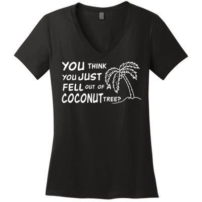 Funny Coconut Tree Kamala Harris Political Humor Women's V-Neck T-Shirt