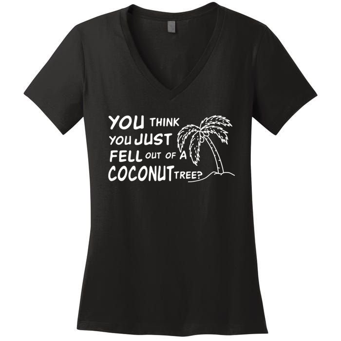 Funny Coconut Tree Kamala Harris Political Humor Women's V-Neck T-Shirt