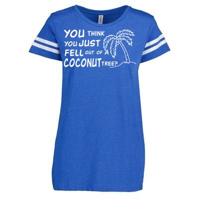 Funny Coconut Tree Kamala Harris Political Humor Enza Ladies Jersey Football T-Shirt