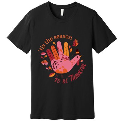 Funny Cute Thankful Season Turkey Premium T-Shirt
