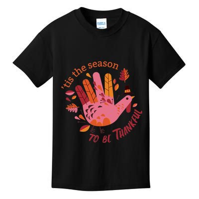 Funny Cute Thankful Season Turkey Kids T-Shirt