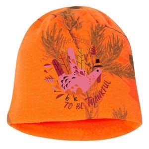 Funny Cute Thankful Season Turkey Kati - Camo Knit Beanie