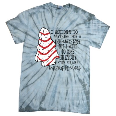 Funny Christmas Tree Cakes Tie-Dye T-Shirt