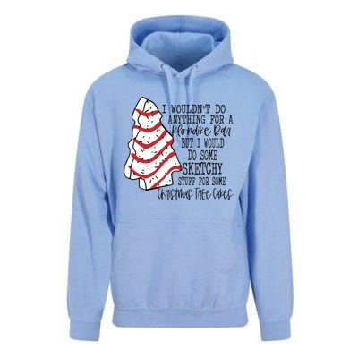 Funny Christmas Tree Cakes Unisex Surf Hoodie