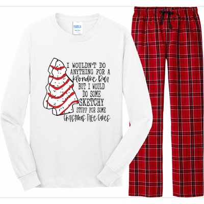 Funny Christmas Tree Cakes Long Sleeve Pajama Set