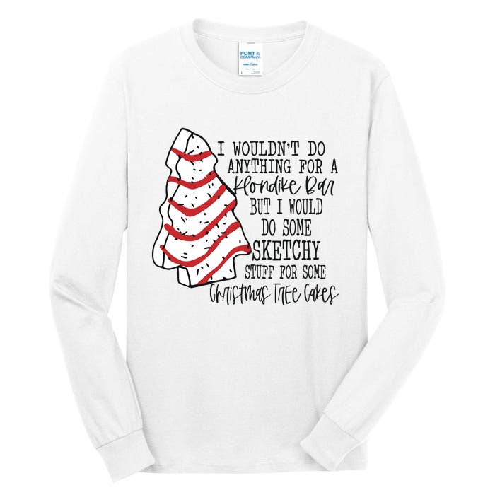 Funny Christmas Tree Cakes Tall Long Sleeve T-Shirt