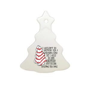 Funny Christmas Tree Cakes Ceramic Tree Ornament