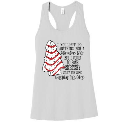 Funny Christmas Tree Cakes Women's Racerback Tank