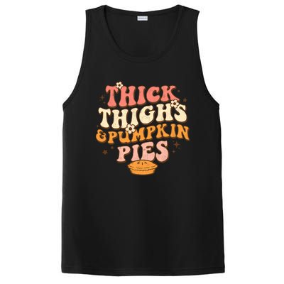 Funny Cute Thanksgiving Thick Thighs Pumpkin Pies Autumn PosiCharge Competitor Tank