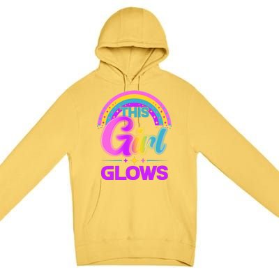 Funny Cute This Girl Glows Premium Pullover Hoodie