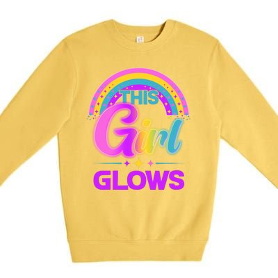 Funny Cute This Girl Glows Premium Crewneck Sweatshirt