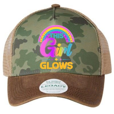 Funny Cute This Girl Glows Legacy Tie Dye Trucker Hat